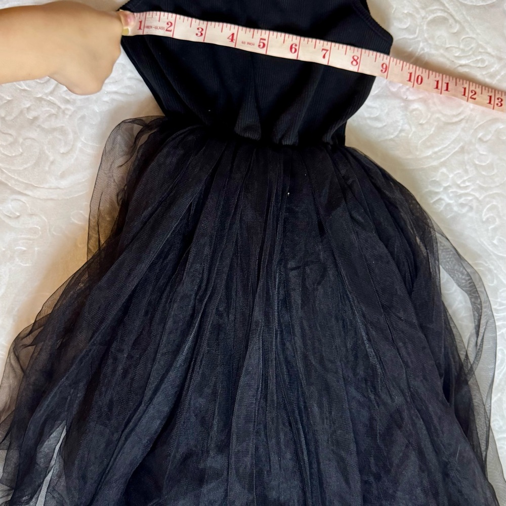 Girls 3T Black Tulle Dress with Cotton Tank Dress Underneath - Picture 4 of 7